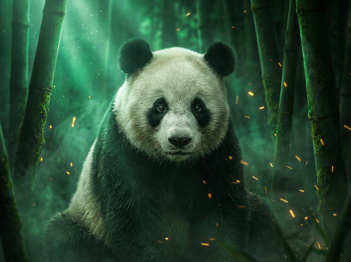 泄密-熊猫幼崽竹林嬉戏视频